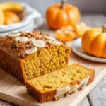 Freshly Baked Pumpkin Banana Loaf with a Golden-Brown Crust